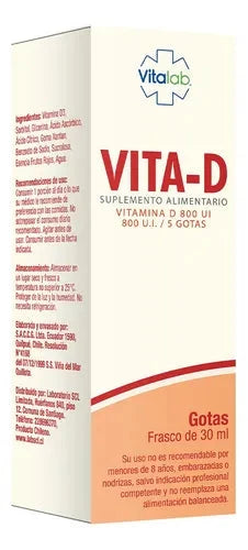 Vita-D "Gotas" 800 UI x 30 mL Vitalab